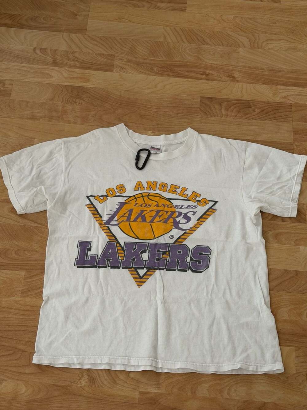 Vintage Brooks Los Angeles Lakers NBA Graphic T-Shirt White Large